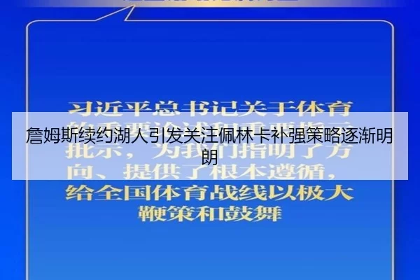 詹姆斯续约湖人引发关注佩林卡补强策略逐渐明朗
